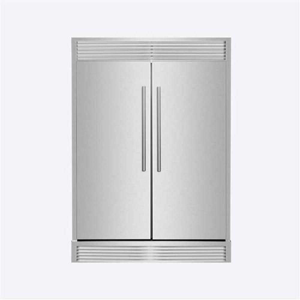 Maderno 2-Piece 56-Inch Convertible Refrigerator, 27.2 cu. ft. with Decorative Grill, 60-Inch Wide in Stainless Steel