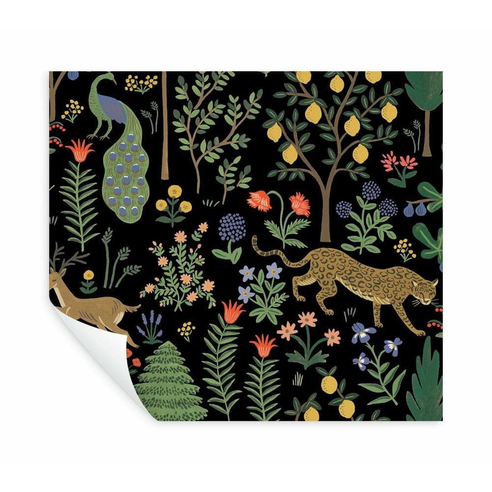 Black Self-Adhesive Removable Peel and Stick Wallpaper