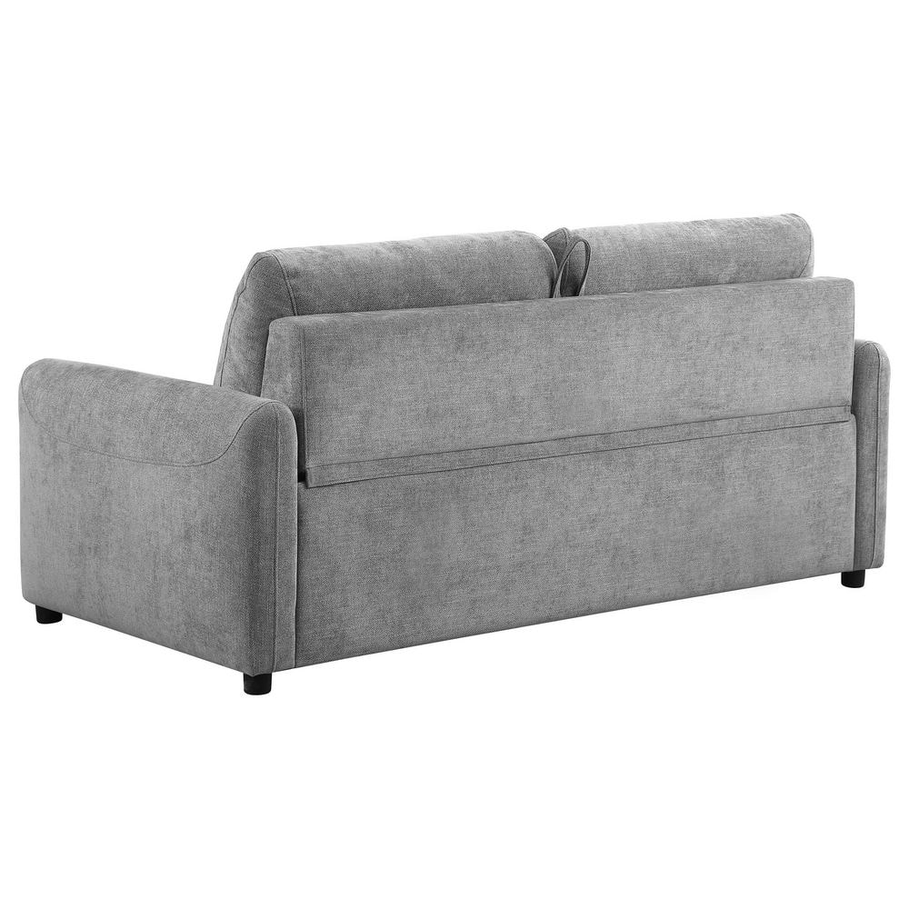 Gray Fabric Queen Sleeper Sofa with Wood Frame