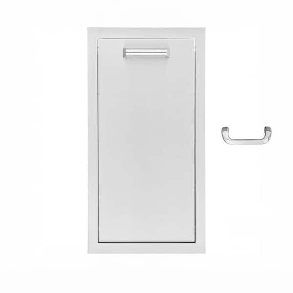 Signature 260 Series 13 in. x 16 in. Outdoor Kitchen Island Stainless Steel Narrow Recycling Drawer and Trash Bin Combo