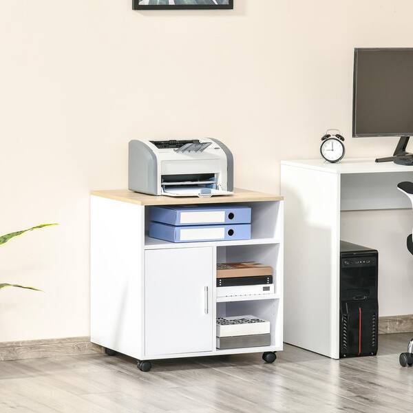 Homcom Printer Stand Multipurpose, Printer Stand File Cabinet Combo
