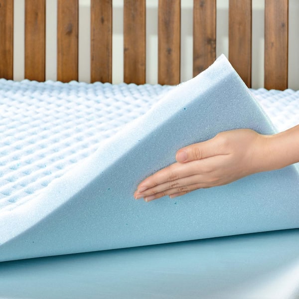  Best Price Mattress 4 Inch Egg Crate Memory Foam Mattress Topper  with Cooling Gel Infusion, CertiPUR-US Certified, King, Light Blue : Home &  Kitchen