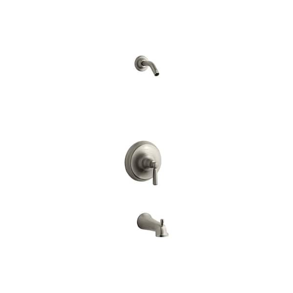 KOHLER 1-Handle Rite-Temp Bath and Shower Valve Trim Kit in Vibrant Brushed Nickel Less Showerhead (Valve not Included)