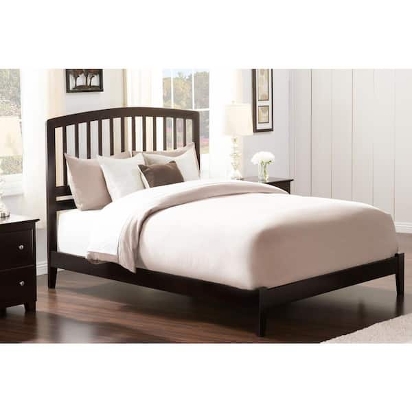 AFI Richmond Espresso Queen Solid Wood Frame Low Profile Platform Bed with Attachable USB Device Charger