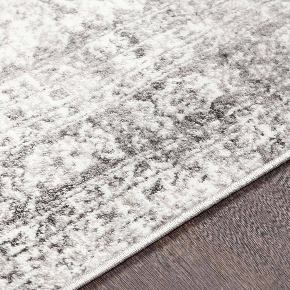 Gray Rectangular Medium Pile Polypropylene Area Rug, 5'3" x 7'3"