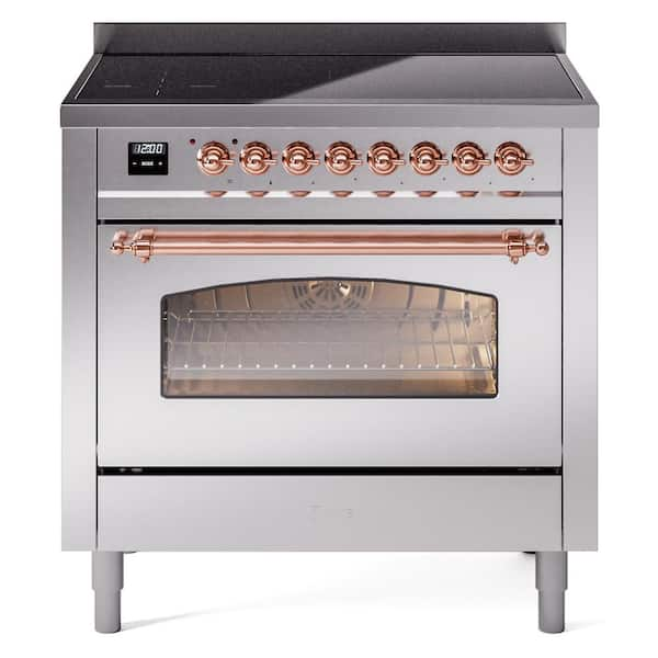 Ilve Nostalgie Ii 36 In 6 Zone Freestanding Induction Range In