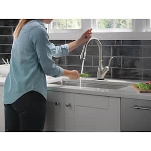 Leland Single-Handle Pull-Down Sprayer Kitchen Faucet with Touch2O and ShieldSpray Technology in SpotShield Stainless