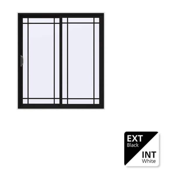 JELD-WEN 72 in. x 80 in. V-4500 Contemporary Black FiniShield