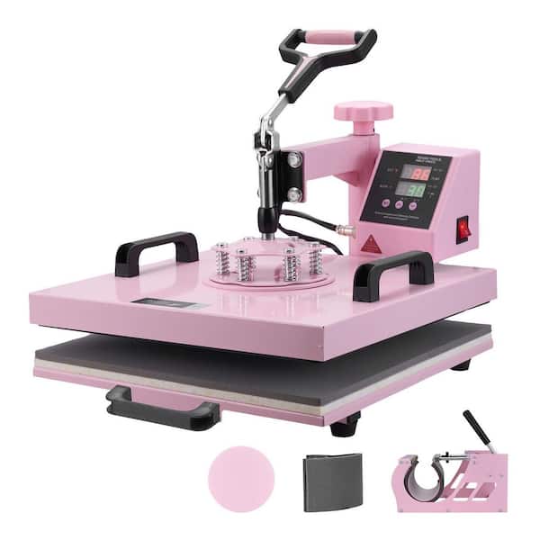 Heat Press Machine, 15 in. L x 15 in. W, 5 in 1 Heat Transfer Machine with 30 oz. Tumbler Press, 360° Swing Away