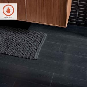 Outlast+ Pure Black Oak 12 mm T x 7.4 in. W Waterproof Laminate Wood Flooring (1079.7 sqft/pallet)