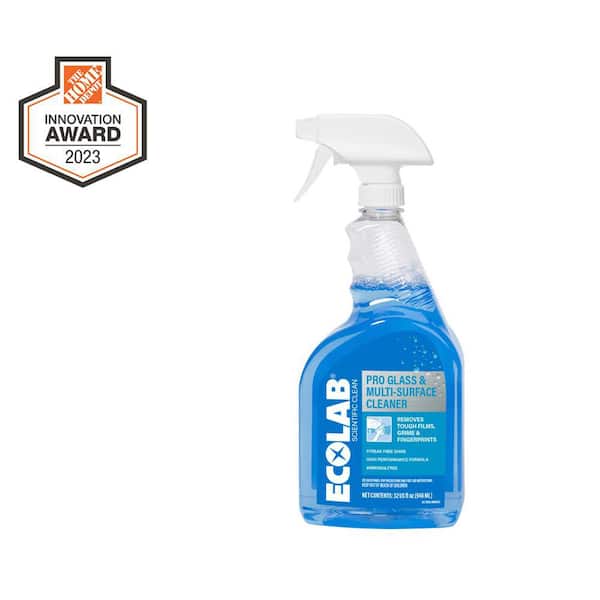 ECOLAB 32 oz. Ammonia-Free Pro Glass Cleaner and Multi-Surface Cleaner Spray Bottle for Windows and Mirrors