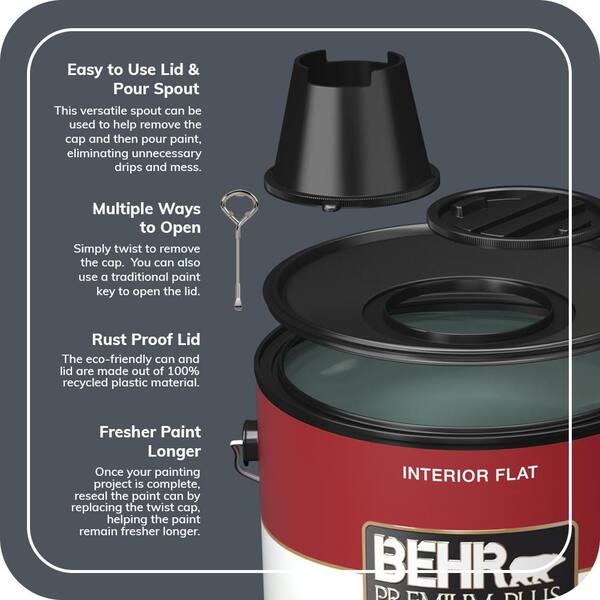 BEHR PREMIUM PLUS - 1 gal. #N440-1 Streetwise Flat Low Odor Interior Paint & Primer