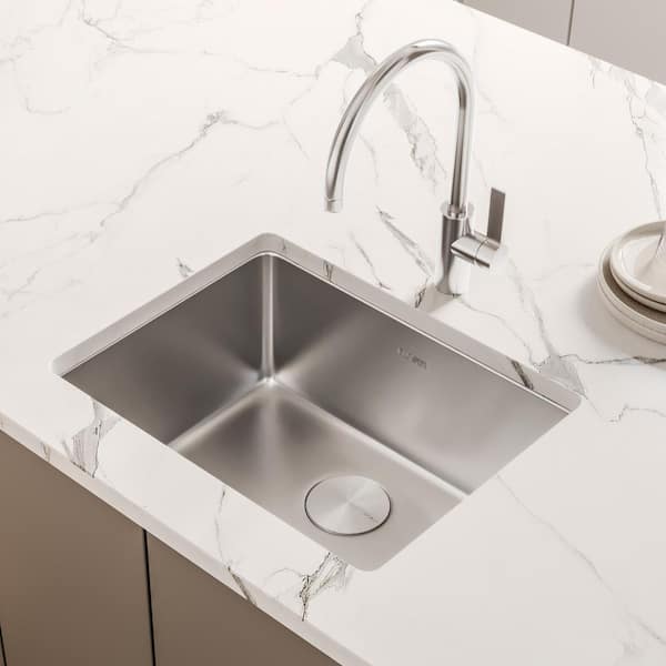 Modena 23 in. Undermount SIngle Bowl 16-Gauge Stainless Steel Bar Prep Kitchen Sink with Gently Rounded Corners