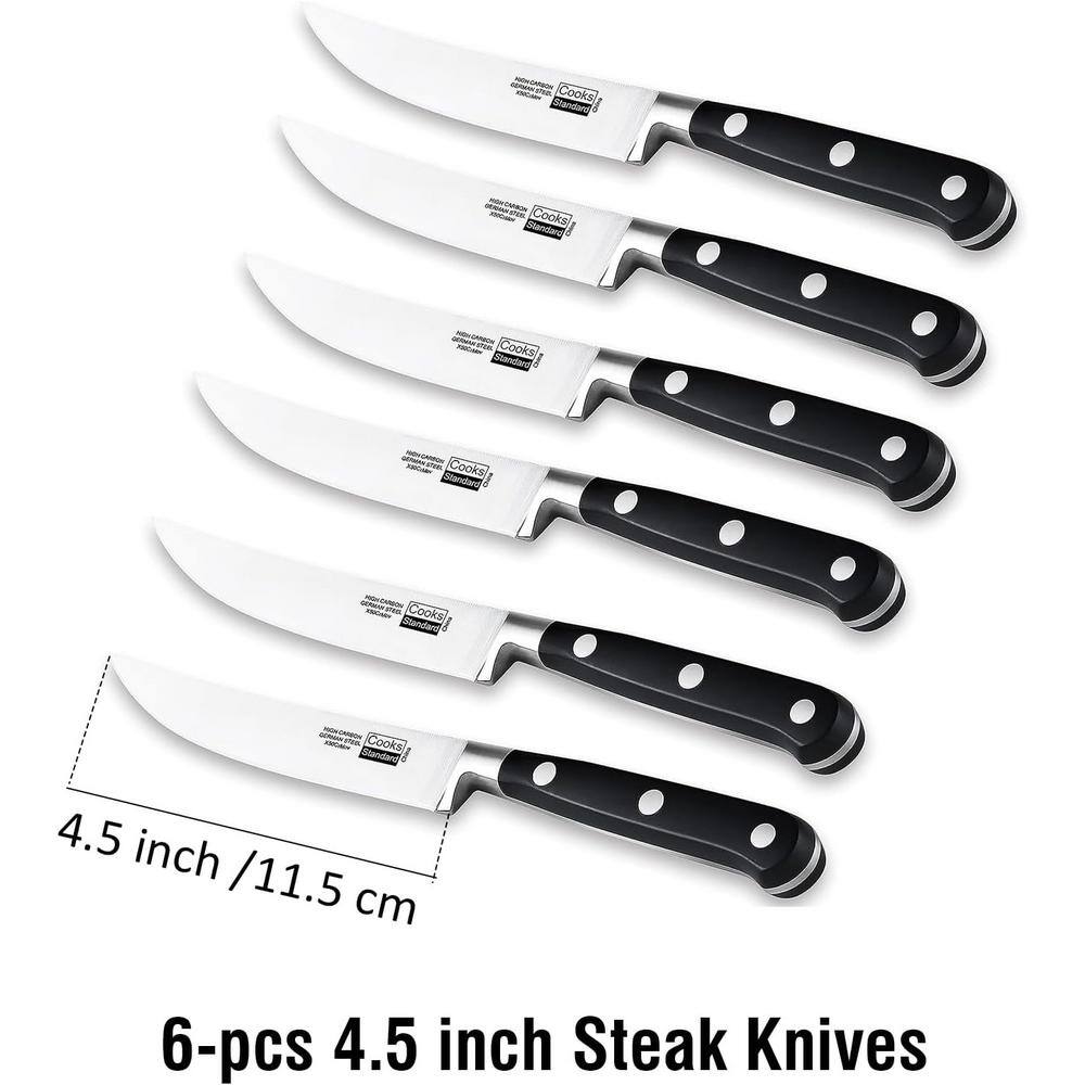 Cooks Standard 6 Piece High Carbon Stainless Steel Steak Knife Set
