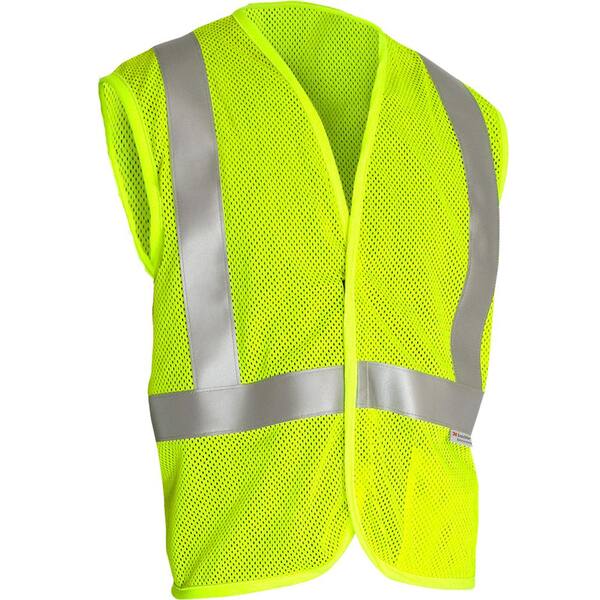 GloWear 8356FRHL Class 3 FR Hook and Loop Safety Vest with Sleeves, Modacrylic. 2XL/3XL, Lime, Ships in 1-3 Business Days