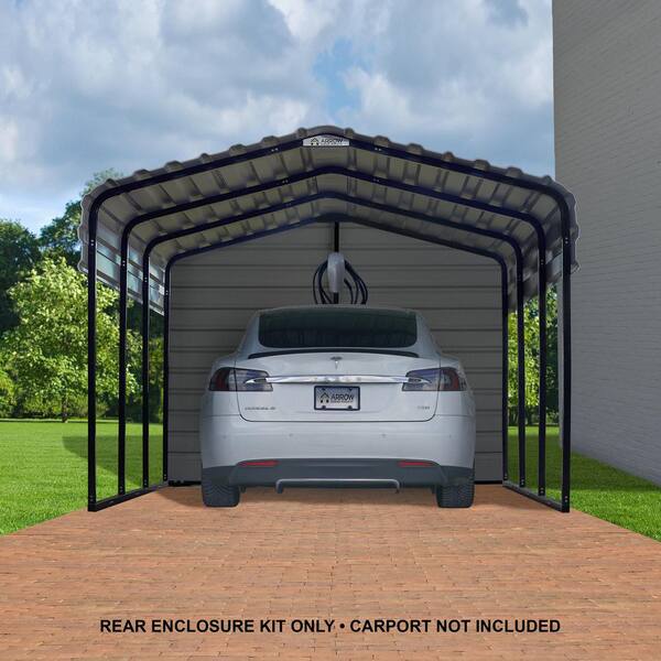 Arrow 12 ft. W x 7 ft. H Eggshell Galvanized Steel Rear Wall