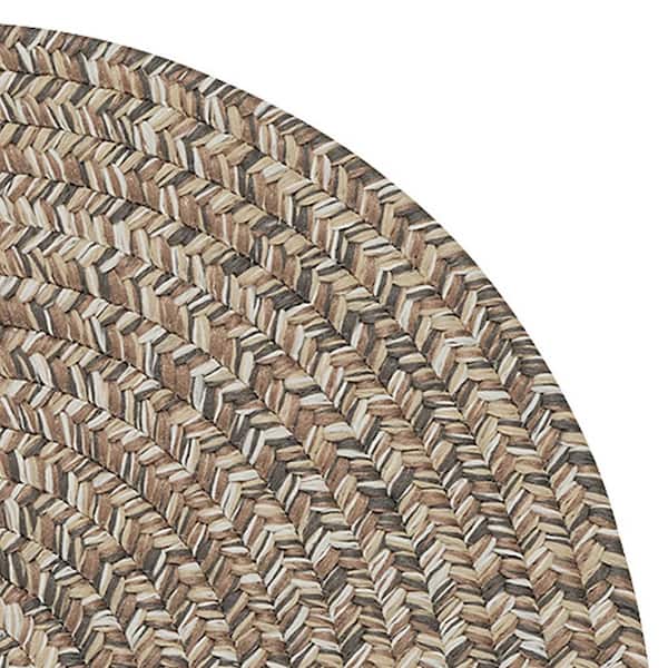 Carrington Tweed Storm Gray 6 ft. x 9 ft. Oval Indoor/Outdoor Area Rug