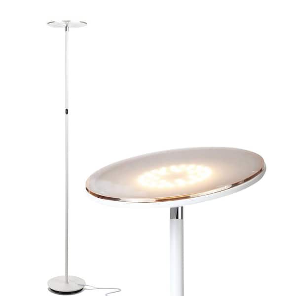 Brightech Sky Flux 67 in. White Industrial 1-Light Dimmable and