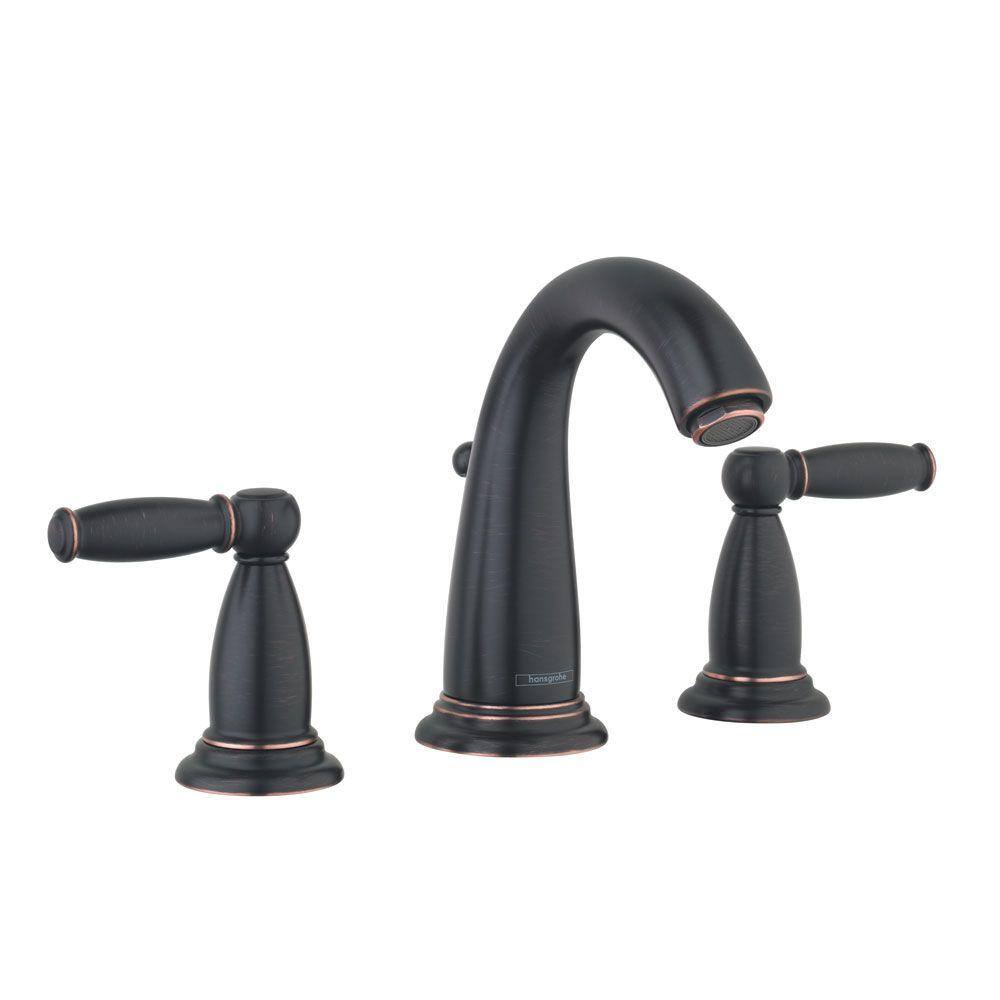 Hansgrohe Swing C Deck 8 In Widespread Double Handle Low Arc Bathroom Faucet In Oil Rubbed 3756