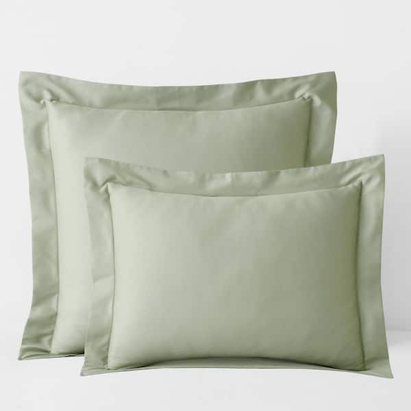 Company Cotton Light Sage Sateen Standard Sham