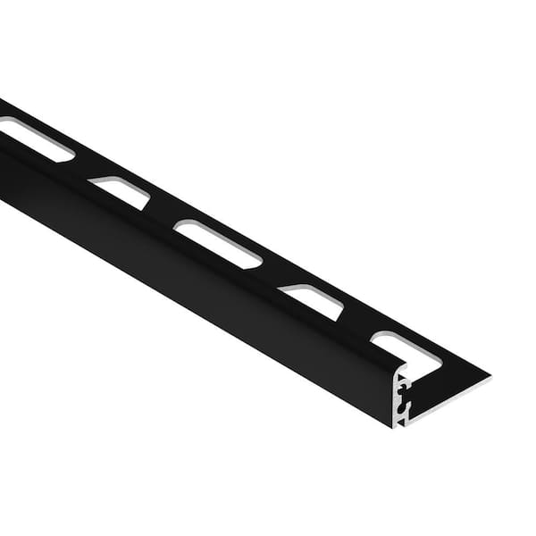 Jolly Black Color-Coated Aluminum. 5 in. x 98.5 in. Metal L-Angle Tile Edge Trim