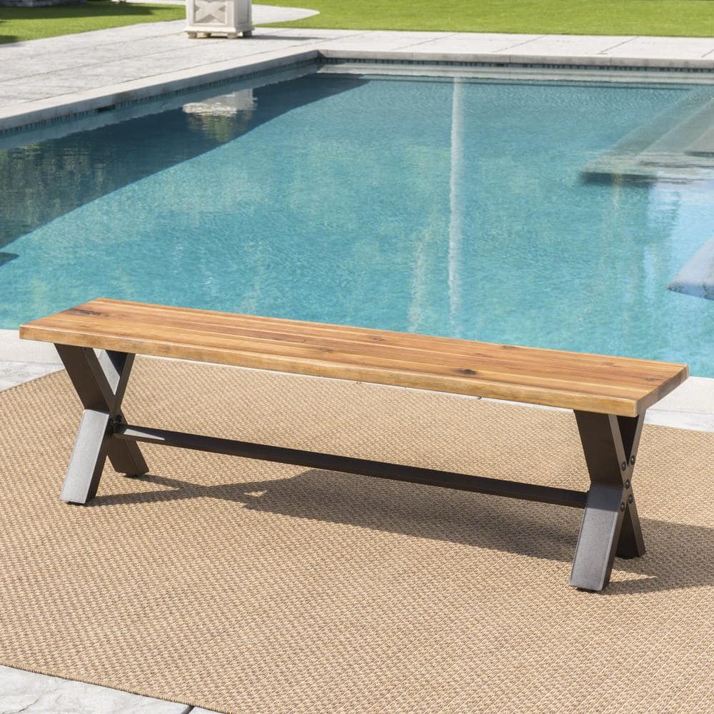 Hot Seller Outdoor Acacia Wood Dining Bench for Patios, Backyards, Porches,