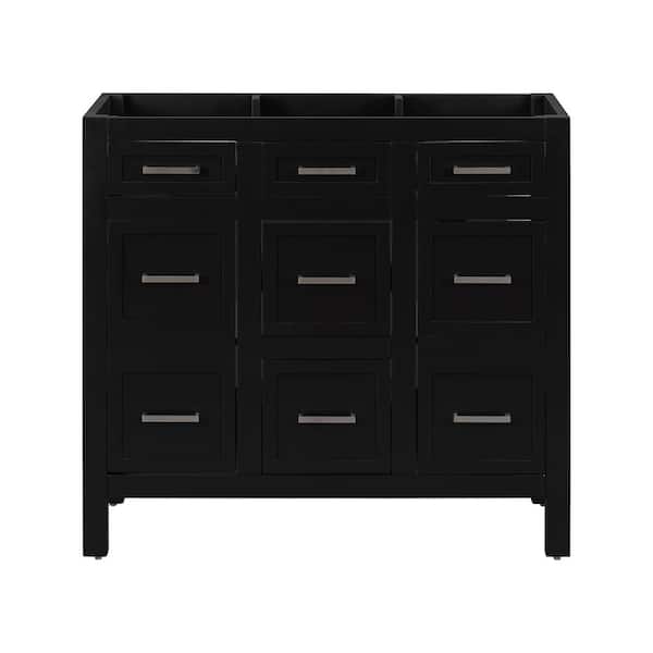 Staykiwi 35.4 in. W x 17.8 in. D x 33 in. H Freestanding Bath Vanity Cabinet without Top in Black