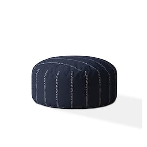 Charlie Blue Cotton Round Pouf Cover Only