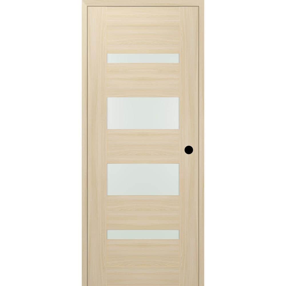 Vona 07-01 24 in. x 80 in. Left-Hand 4-Lite Frosted Glass Loire Ash Composite Wood Single Prehung Interior Door price history on PriceWatchPro
