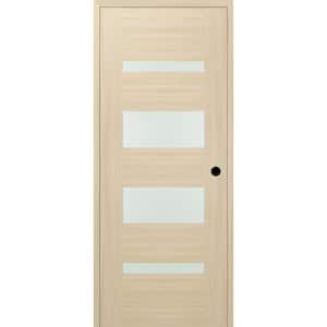 Vona 07-01 24 in. x 84 in. Left-Hand 5-Lite Frosted Glass Loire Ash Composite Wood Single Prehung Interior Door