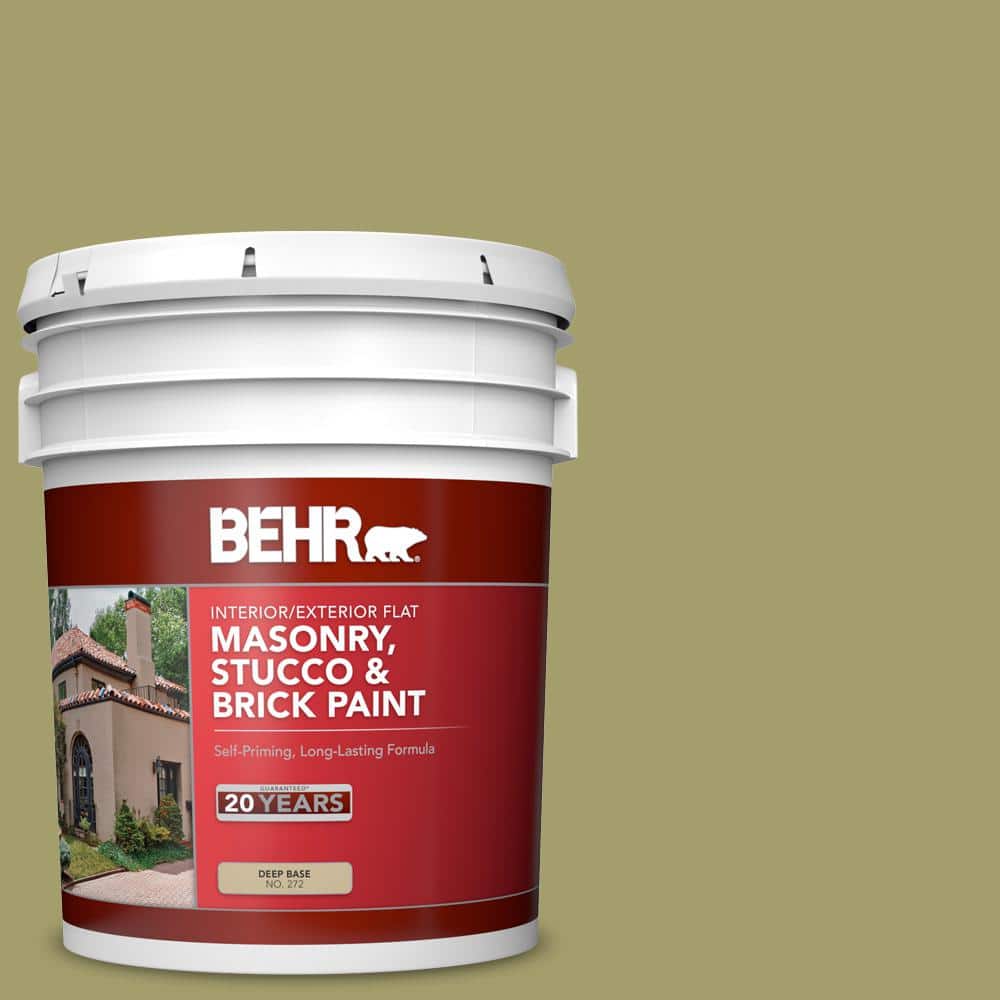 5 gal. #S340-5 Farm Fresh Flat Masonry, Stucco and Brick Interior/Exterior 