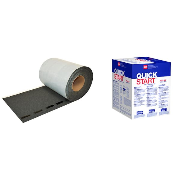 GAF Quick Start Peel & Stick Starter Roll 9" x 33' Roof Material-NEW 
