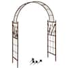 Deer Park 57 in. Wide Garden Arch with Dragonfly Motif Complete with ...