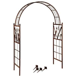 57 in. Wide Garden Arch with Dragonfly Motif Complete with Reeds and Cattails