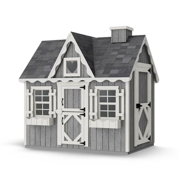 4 ft. x 6 ft. Victorian Outdoor Wood Playhouse with Floor