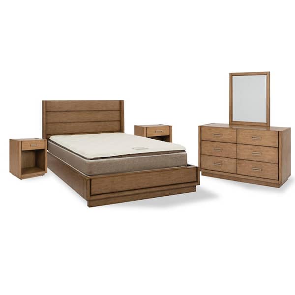 HOMESTYLES Big Sur 5-Piece Brown Full/Queen Bedroom Set