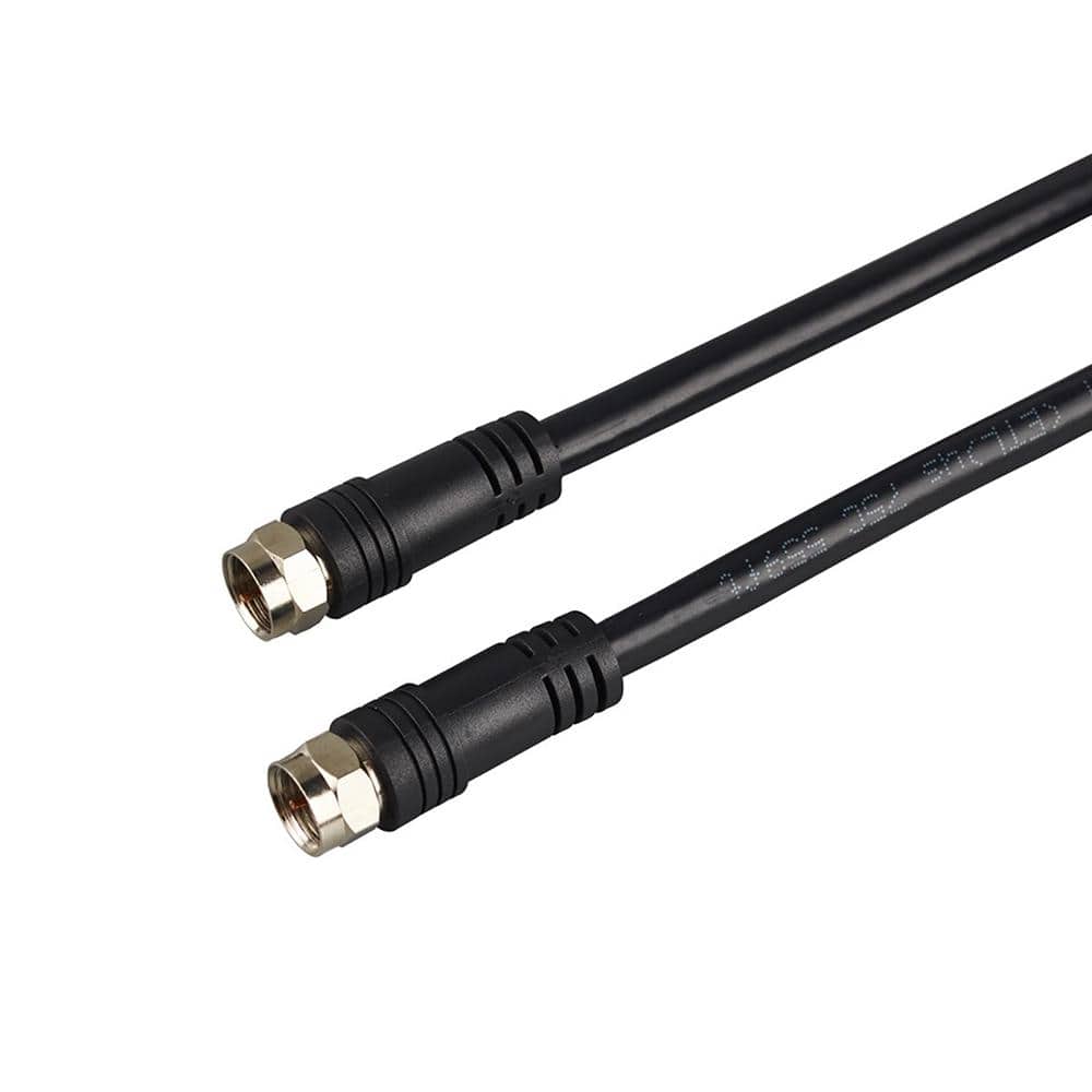 6 ft. Black 18-Gauge RG6 Coaxial Cable