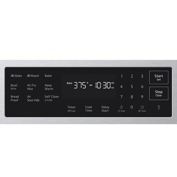 Bespoke 30 in. Smart 5 burner Slide-In Gas Range in Fingerprint Resistant Stainless Steel with True Convection