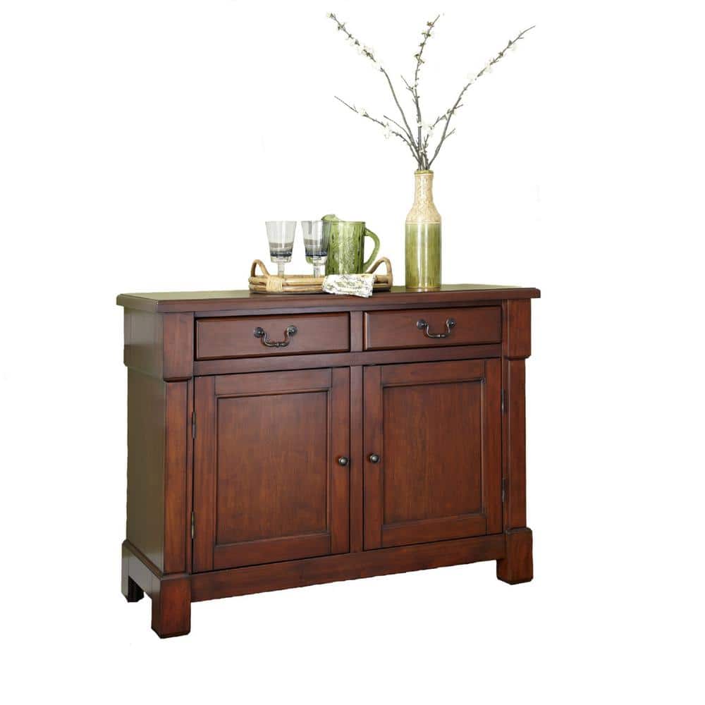 HOMESTYLES Aspen Rustic Cherry Buffet 5520 61 The Home Depot