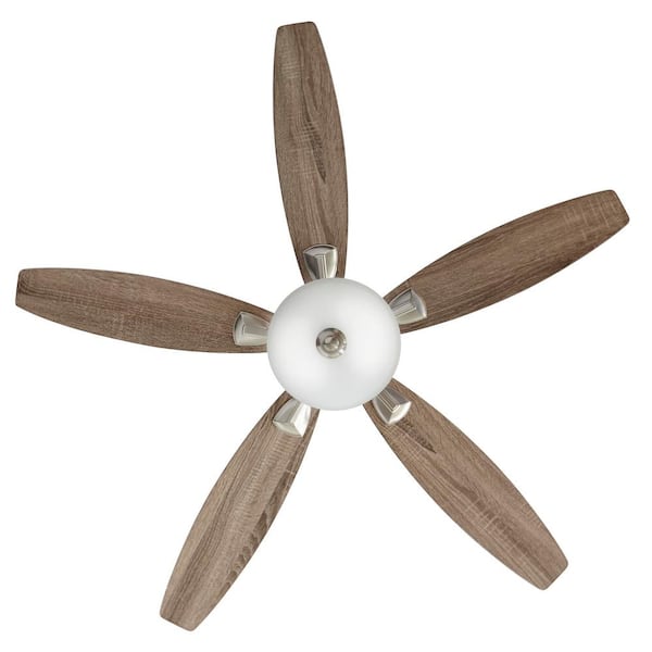 Connor 54 in LED Satin Nickel Dual-Mount Ceiling Fan with Light Kit and Remote 