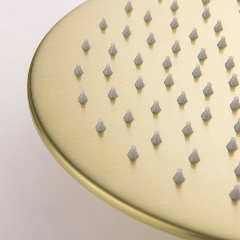 Brushed Gold Adjustable Rain Shower System with Handheld
