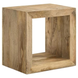Benton 22 in. Natural Rectangle Solid Wood End Table