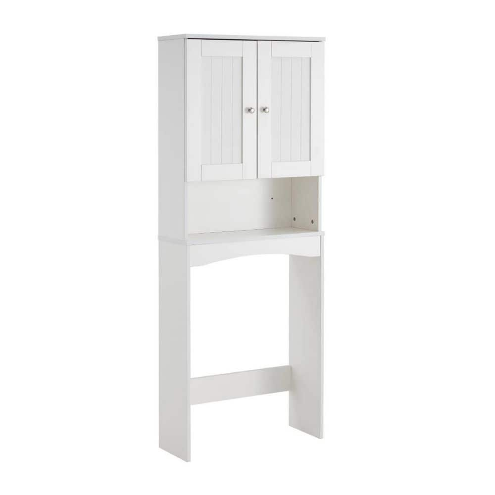 Two-Tier Metal Shelves Over The Toilet Storage Shelf Bathroom Organizer in  White 800873287 - The Home Depot