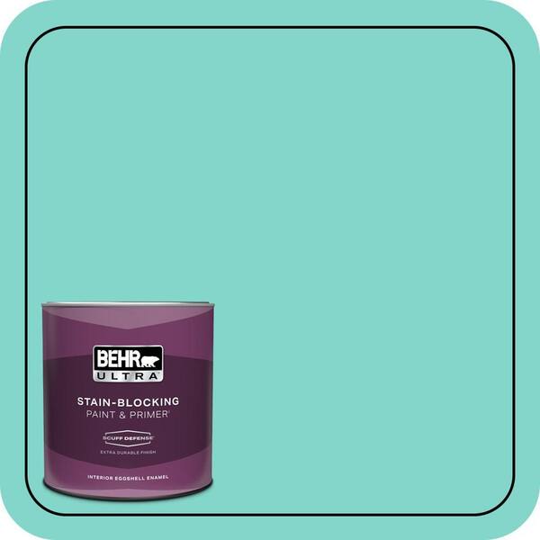 BEHR ULTRA 1 qt. Home Decorators Collection #HDC-MD-09 Island Oasis Extra Durable Eggshell Enamel Interior Paint & Primer