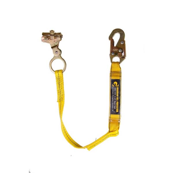 Guardian Fall Protection Rope Grab with Attached 3 ft. Shock Absorbing Lanyard