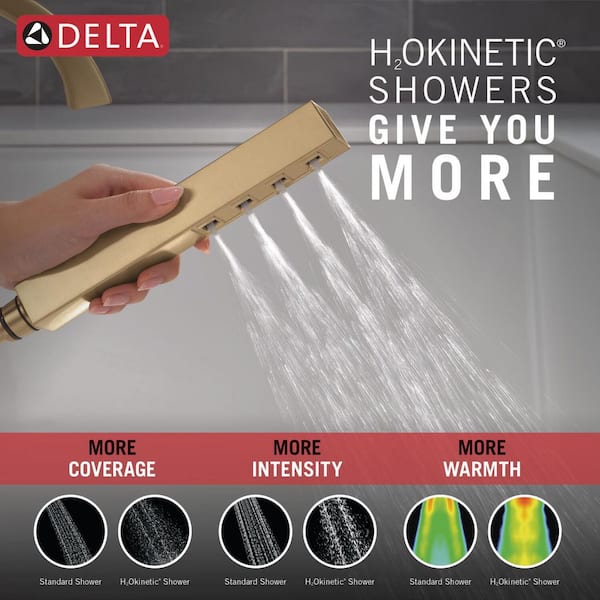 Delta Lineax Gold 2-Handle Deck Mount Roman Tub Faucet Trim Kit in