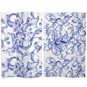 6 ft. Filigree Printed 3-Panel Room Divider