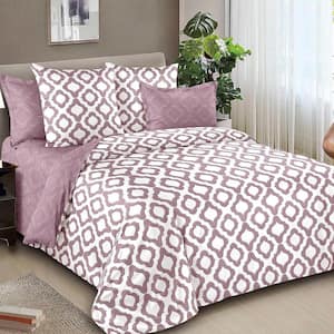 All Season Bedding 3 Piece Purple Polyester King Size Ultra Soft Elegant Bedding Comforters Set