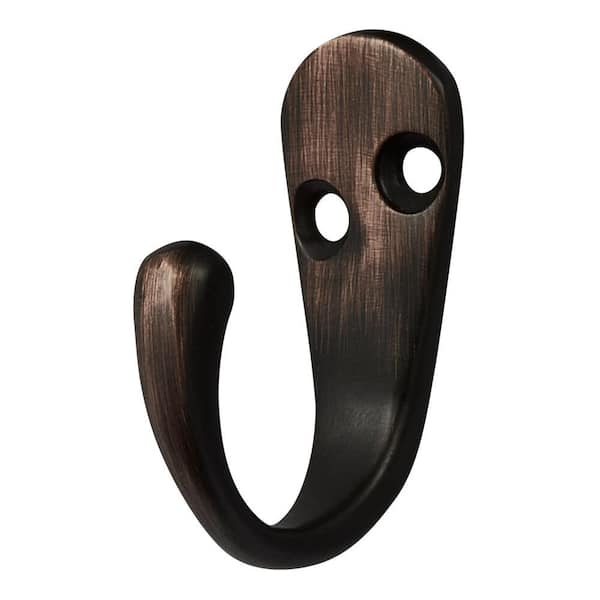 Home Decorators Collection 1-13/16 in. Oil-Rubbed Bronze Single Wall Hook  (6-Pack) 64411 - The Home Depot