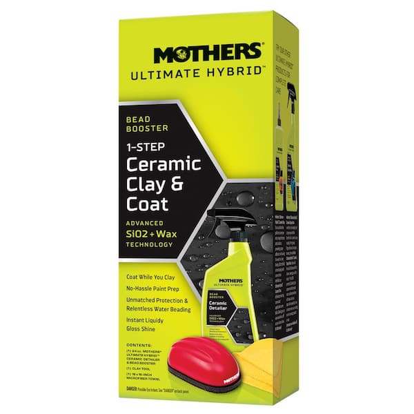 MOTHERS Ultimate Hybrid Ceramic Clay and Coat Kit with 12 oz. Detailer Spray, Microfiber Towel, and Clay Tool